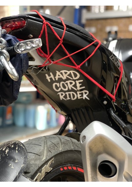 Motor ve Araba Için Beyaz Renk Hard Core Rider Sticker Etiket (12CMX15CM) fırsatları