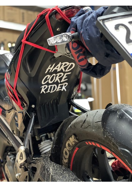 Motor ve Araba Için Beyaz Renk Hard Core Rider Sticker Etiket (12CMX15CM) indirimleri