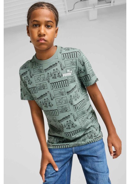 MID90S Aop Tee B Yeşil Erkek Çocuk Kısa Kol T-Shirt