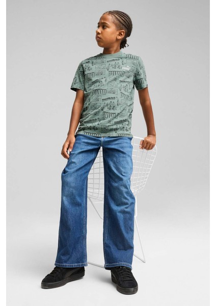 MID90S Aop Tee B Yeşil Erkek Çocuk Kısa Kol T-Shirt