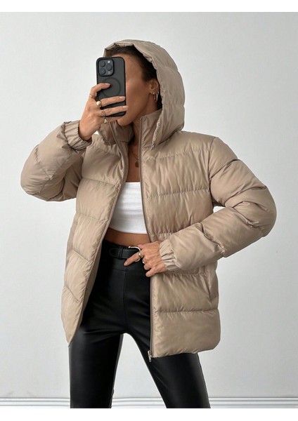 Kadın Siyah Su ve Rüzgar Geçirmez Oversize Kapüşonlu Kışlık Şişme Mont & Kaban & Parka - 137 fiyatları