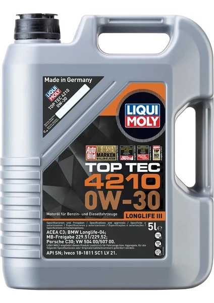 Top Tec 4210 0W-30 5 Litre Motor Yağı - 2024 Üretim
