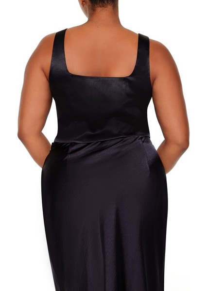 Plus Size Bağcıklı Bluz