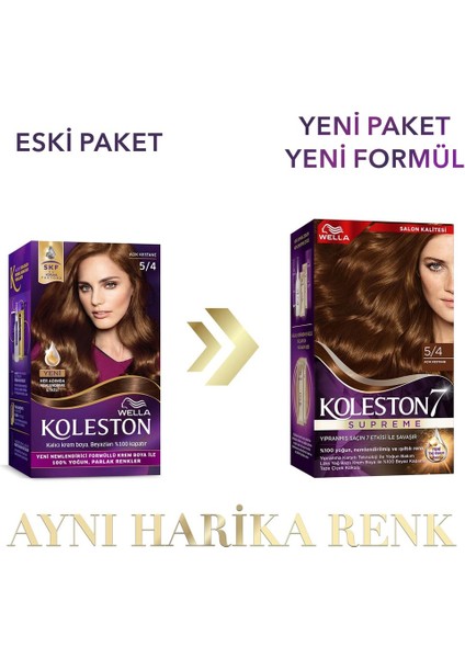 Koleston Supreme Kit 5/4 Açık Kestane 2li Paket