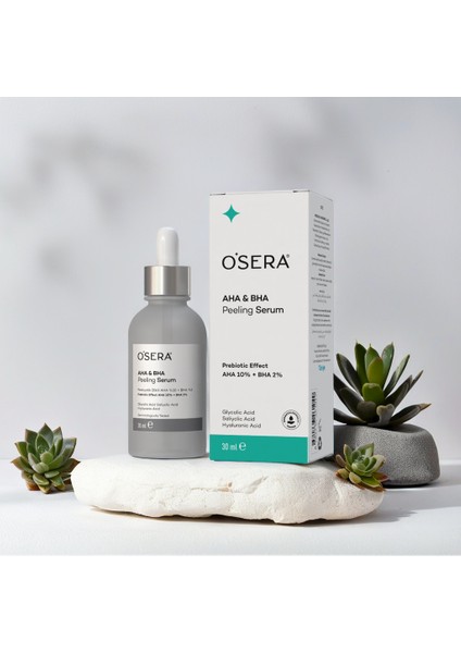 Aha & Bha Prebiyotik Etkili Peeling Cilt Serumu 30 ml (Aha 10% + Bha 2%)