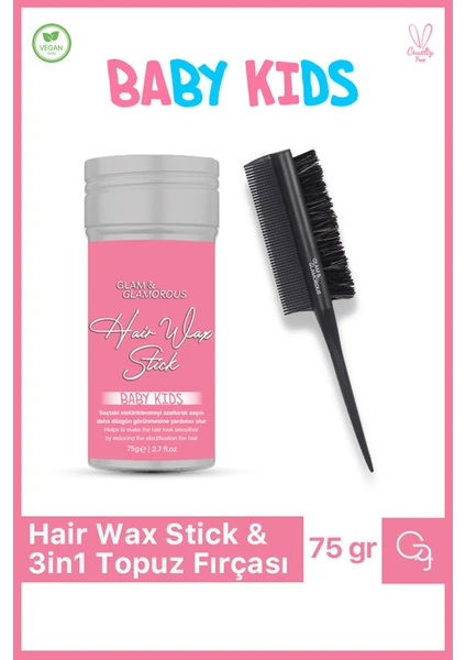 Glam & Glamorous Baby Stick Wax ve Jilet Topuz Fırçası