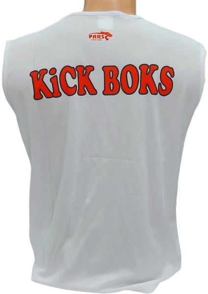 Kick Boks Sıfır Kol Tişört Kick Light Tişörtü Beyaz fiyatları