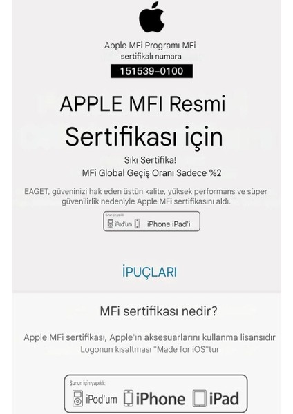 İ66 64Gb. MFi Apple Lisanslı iphone Lightning ve Usb 3.2 Süper Hızlı Orjinal Otg Çift Giriş Flash Bellek Süper Hızlı Metal Sağlam Orjinal