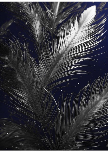 Harikabirev|lacivert-Gümüş Yapraklı Kombini|çerçeveli Cam Tablo 3lü Dikey fiyatları