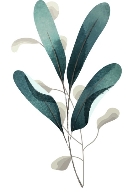 Harikabirev|yeşil Minimalist Yapraklar Seti |çerçeveli Cam Tablo 3lü Dikey fiyatları