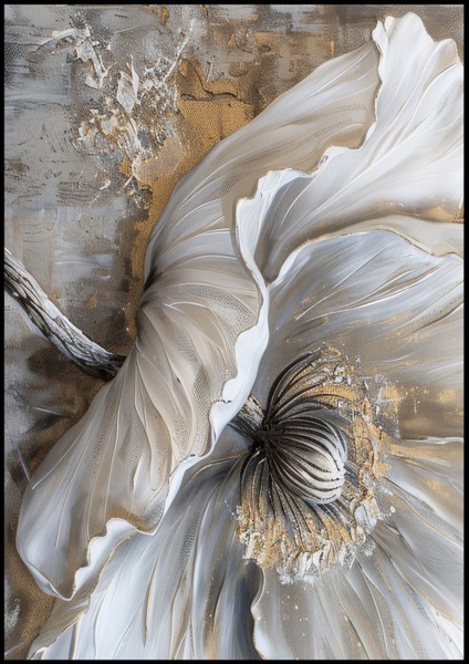 Harikabirev|gri-Gold Soft Çiçek Desenli Model|çerçeveli Temperli Cam Tablo Tekli Dikey fiyatları