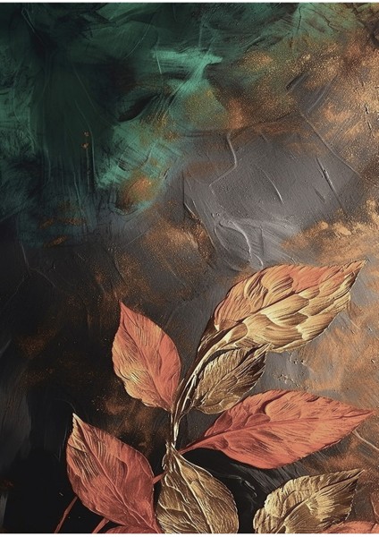 Harikabirev|soft Turuncu-Yeşil Çiçek Kombini|çerçeveli Temperli Cam Tablo 3lü Yatay fırsatları