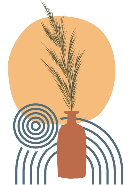 Harikabirev|lacivert-Krem Bohem Çiçek Seti |çerçeveli Cam Tablo 3lü Dikey modelleri