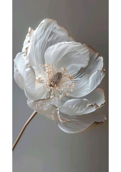 Harikabirev|özel Soft Çiçek Kombini Antrasit Gri 1|çerçeveli Cam Tablo 2li Dikey modelleri