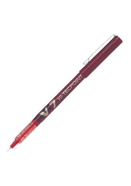 V7 Hi-Tecpoint Kırmızı Iğne Uçlu Roller Kalem