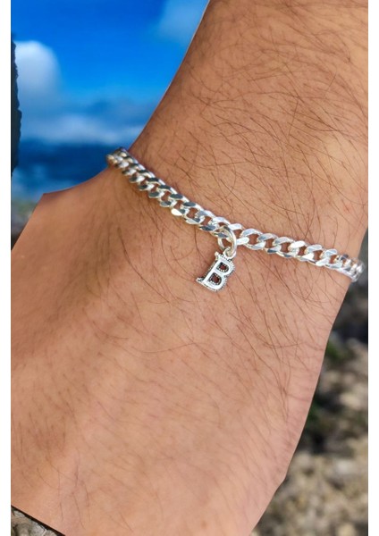 925 Ayar Gümüş 4 mm Harfli Gurmet Bileklik fiyatları