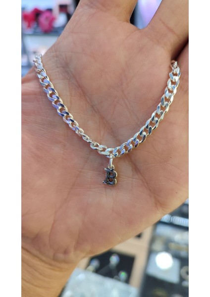 925 Ayar Gümüş 4 mm Harfli Gurmet Bileklik fırsatları