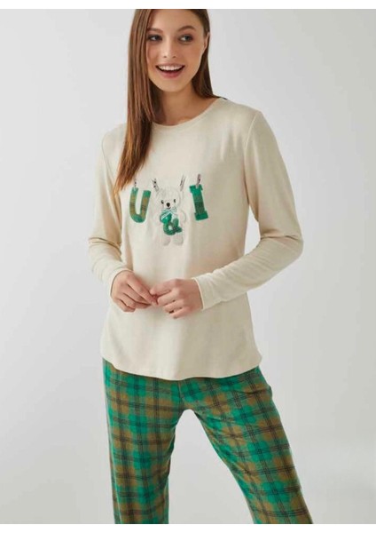 Kadın Uzun Kol Termal Kışlık Pijama Takımı