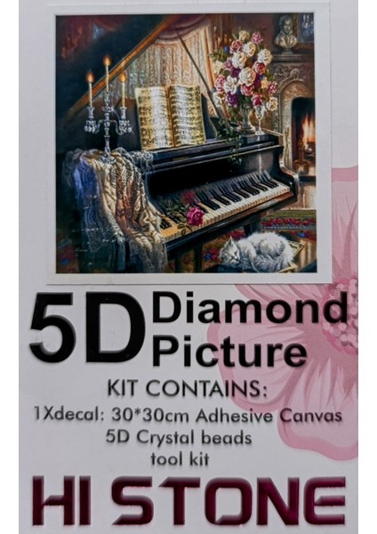 Elmas Boyama Boncuklu Kristal Taşlı Pano 30X30 Kit Tam Set
