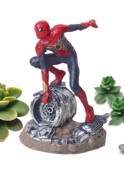 Spiderman Örümcek Adam Koleksiyon Karakter Figür Biblo Doğum Günü Ev Ofis Yeni Yıl Hediyesi 18 cm .
