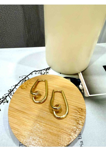 Gold Çelik Küpe