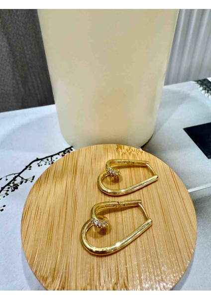 Gold Çelik Küpe