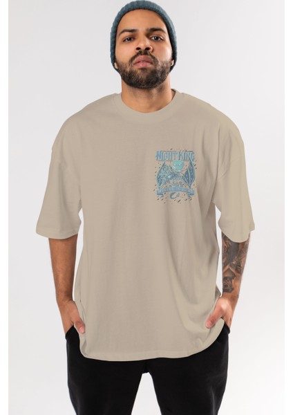 Game Of Thrones Gece Kralı Ön Sol Baskılı Oversize T-Shirt Erkek Kadın Unisex Pamuk Bisiklet Yaka Tişort