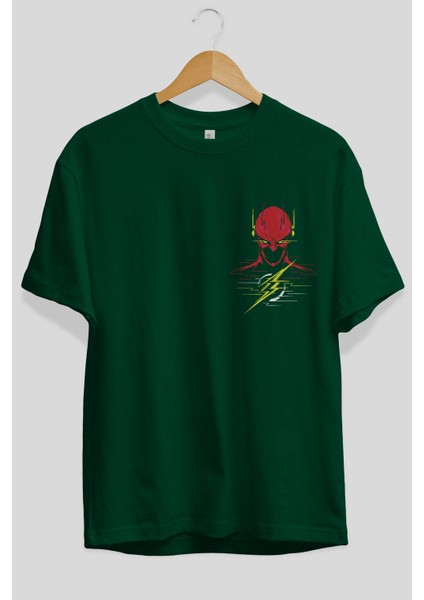 Flash Avengers (2) Ön Sol Baskılı Oversize T-Shirt Erkek Kadın Unisex Pamuk Bisiklet Yaka Tişort fiyatları