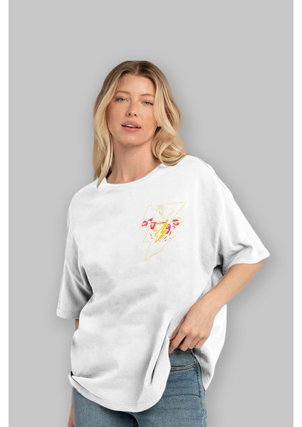 Flash Avengers (3) Ön Sol Baskılı Oversize T-Shirt Erkek Kadın Unisex Pamuk Bisiklet Yaka Tişort fırsatları