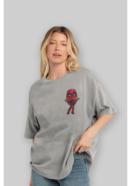 Deadpool (22) Ön Sol Baskılı Oversize T-Shirt Erkek Kadın Unisex Pamuk Bisiklet Yaka Tişort fırsatları