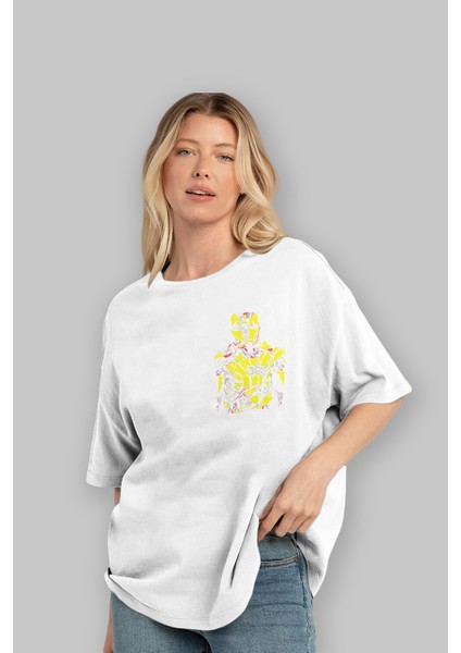 Iron Man (5) Ön Sol Baskılı Oversize T-Shirt Erkek Kadın Unisex Pamuk Bisiklet Yaka Tişort