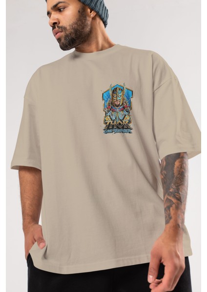 Thor Love And Thunder Ön Sol Baskılı Oversize T-Shirt Erkek Kadın Unisex Pamuk Bisiklet Yaka Tişort modelleri