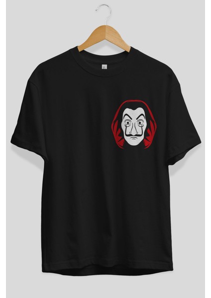 La Casa De Papel (8) Ön Sol Baskılı Oversize T-Shirt Erkek Kadın Unisex Pamuk Bisiklet Yaka Tişort