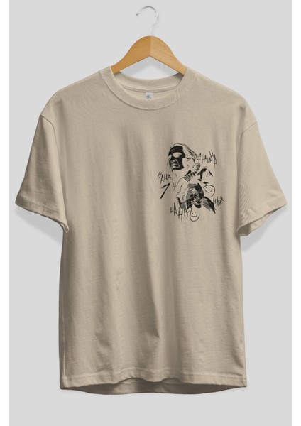 Joker 2 Ön Sol Baskılı Oversize T-Shirt Erkek Kadın Unisex Pamuk Bisiklet Yaka Tişort fiyatları