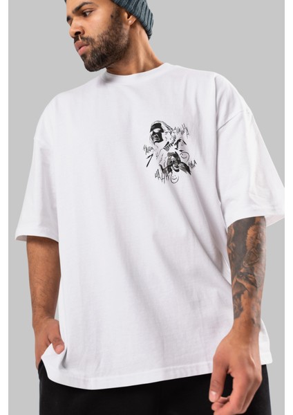 Joker 2 Ön Sol Baskılı Oversize T-Shirt Erkek Kadın Unisex Pamuk Bisiklet Yaka Tişort modelleri