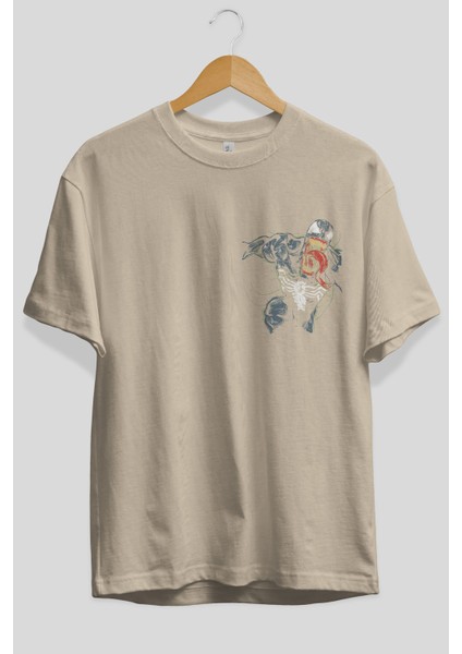 Venom (6) Ön Sol Baskılı Oversize T-Shirt Erkek Kadın Unisex Pamuk Bisiklet Yaka Tişort fiyatları