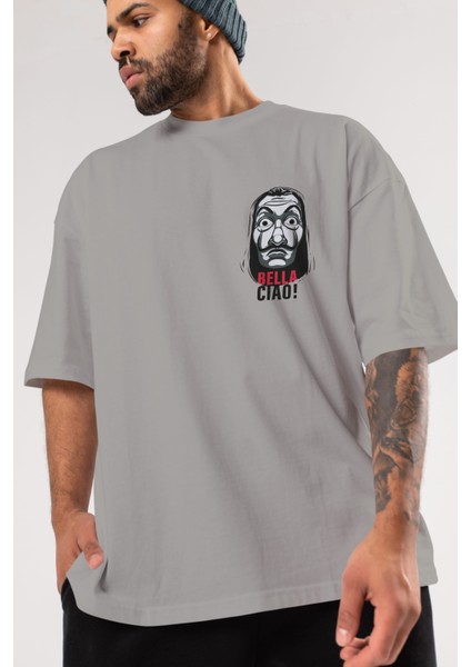 La Casa De Papel (12) Ön Sol Baskılı Oversize T-Shirt Erkek Kadın Unisex Pamuk Bisiklet Yaka Tişort modelleri