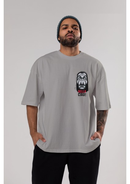 La Casa De Papel (12) Ön Sol Baskılı Oversize T-Shirt Erkek Kadın Unisex Pamuk Bisiklet Yaka Tişort indirimleri