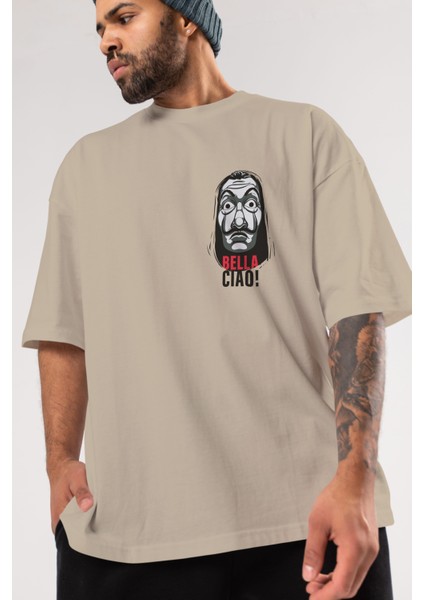 La Casa De Papel (12) Ön Sol Baskılı Oversize T-Shirt Erkek Kadın Unisex Pamuk Bisiklet Yaka Tişort modelleri