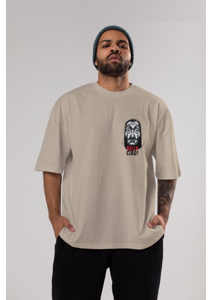 La Casa De Papel (12) Ön Sol Baskılı Oversize T-Shirt Erkek Kadın Unisex Pamuk Bisiklet Yaka Tişort indirimleri