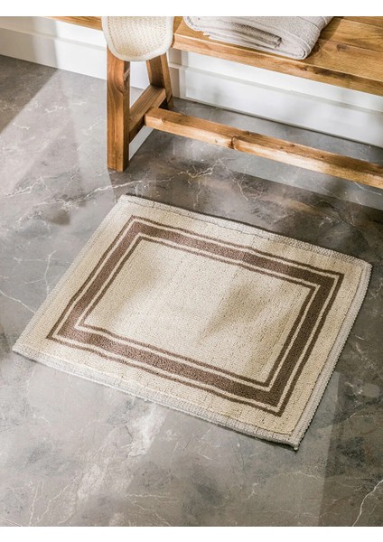 Lcw Eco Ekru Desenli Banyo Paspası 60 x 100 cm