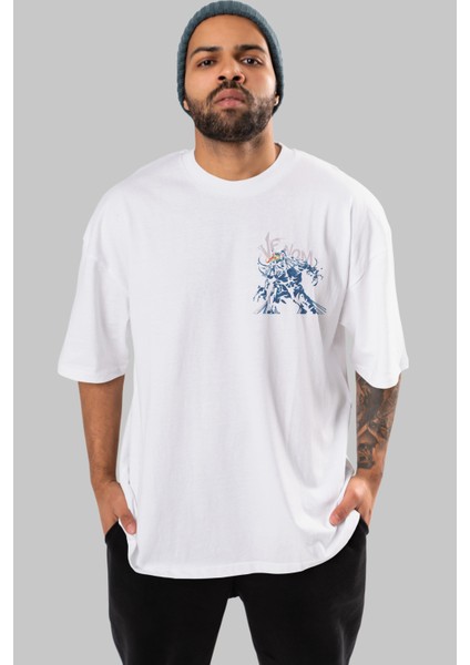 Venom (8) Ön Sol Baskılı Oversize T-Shirt Erkek Kadın Unisex Pamuk Bisiklet Yaka Tişort