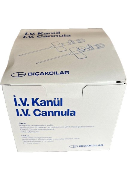 Branül Intraket Anjiokat 22G Mavi - 50 Adet