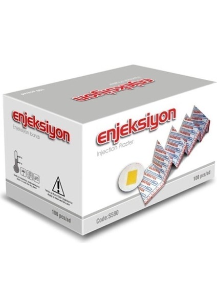 Nokta Enjeksiyon Bandı 10 Adet 100'LÜ Paket 2.2 cm (Yuvarlak Enjeksiyon - Iğne Flasteri)