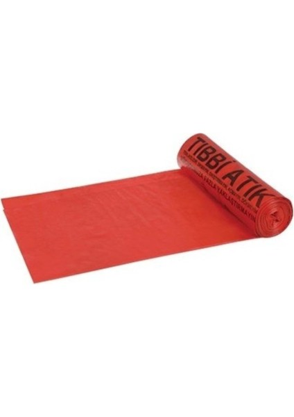 Tıbbi Atık Çöp Torbası / Poşeti Jumbo Boy 80X110 - 1 Rulo= 10' Lu.