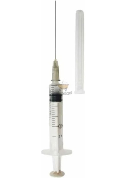 2 cc Dental Enjektör 40 mm gri Uç 100 Adet
