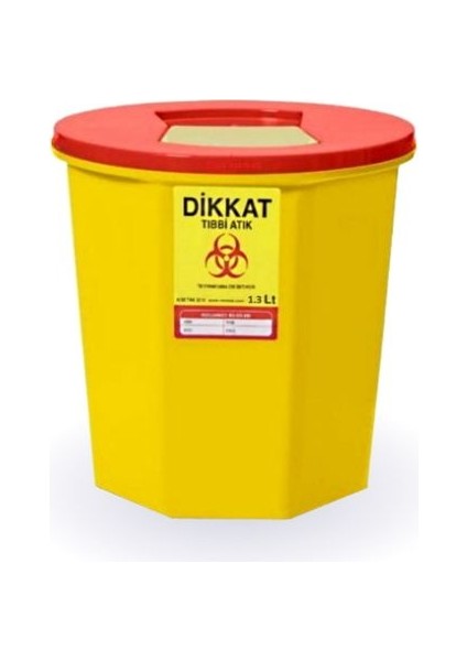 Tıbbi Atık Kovası 1,3 Litre Kesici Delici Atık Kovası 10 Adet
