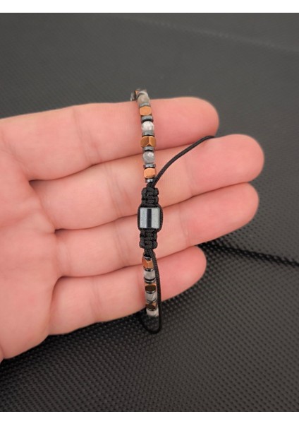 4 mm Gri Jasper-4 mm Kahverengi Küp Hematit Doğaltaş Bileklik Takı Aksesuar