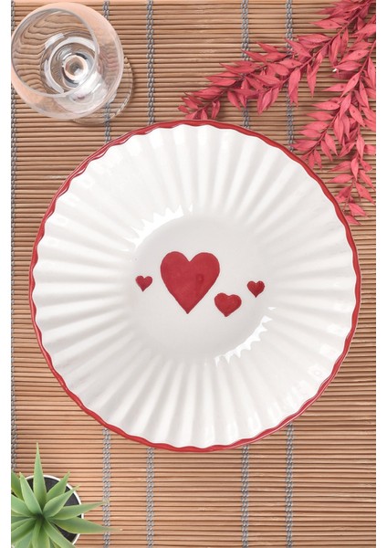 1 Adet Love Serisi Salata Kasesi 23X8CM Kalp Desen fiyatları