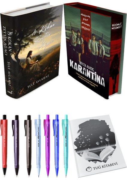 Karantina 1. Perde Film Özel Baskı Ciltli ve Is Kokan Zeytin Ağacı Ciltli Şule Avlamaz (2li Set)